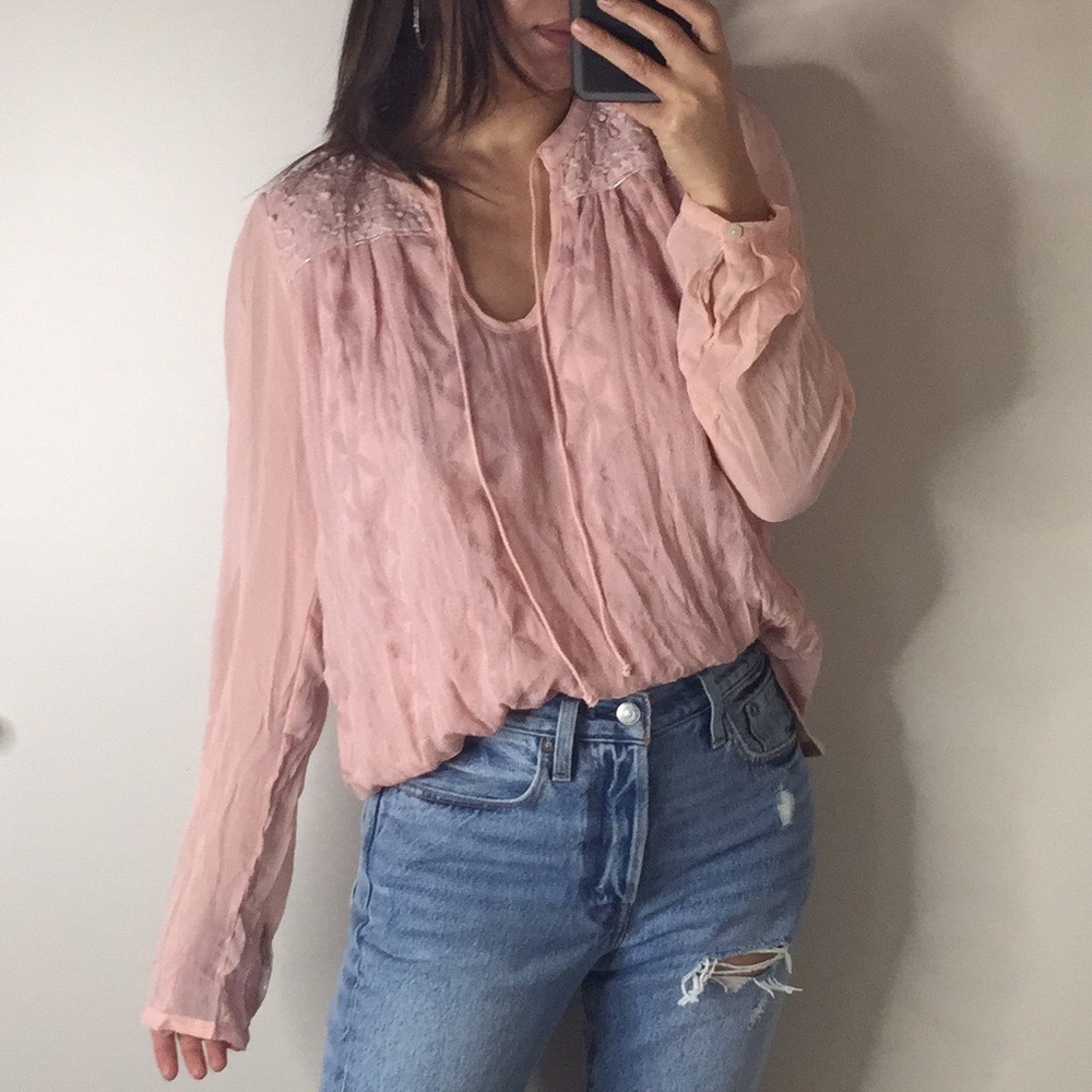 NWT Anthropologie Tiny blush top